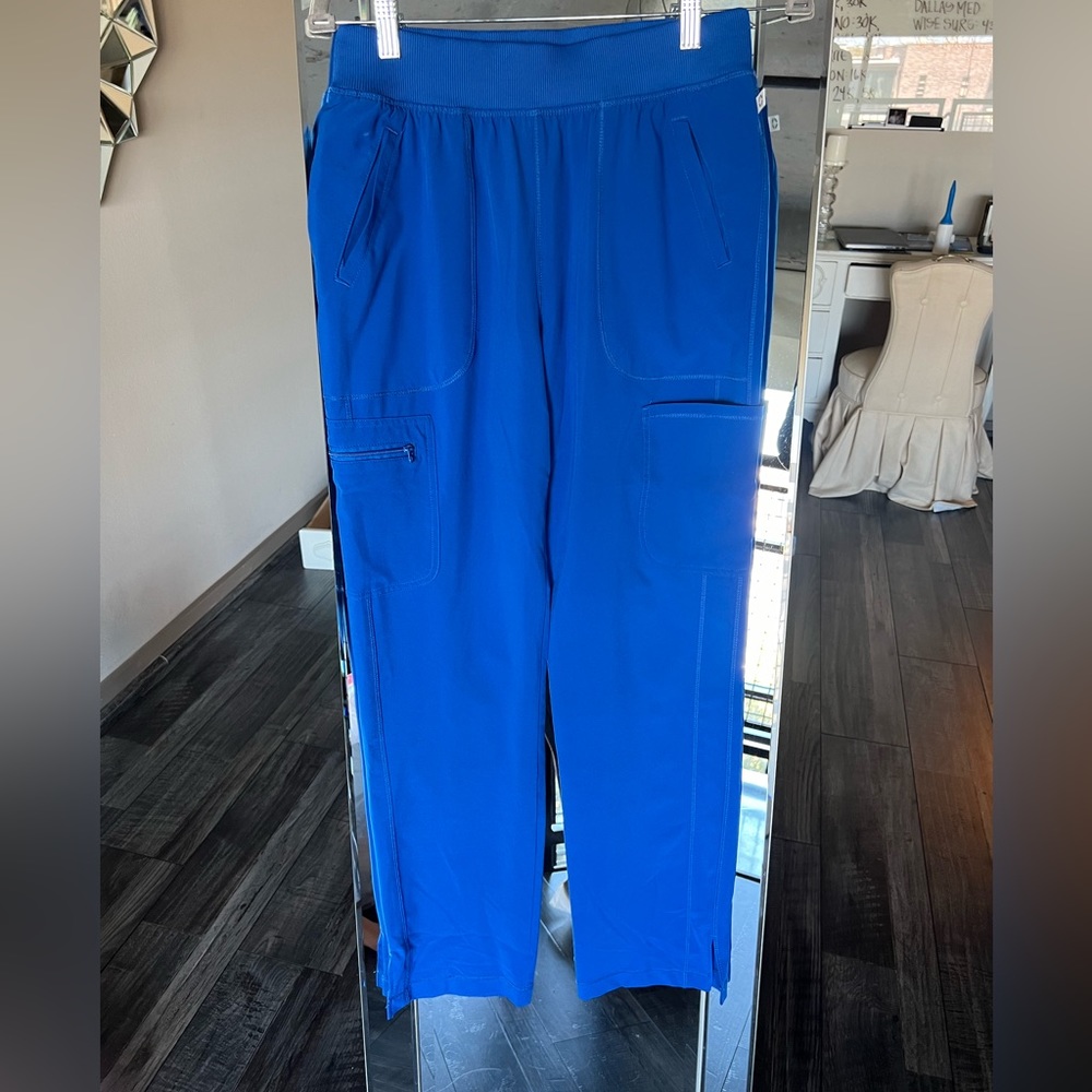 Infinity by Cherokee elastic waist cargo pants royal